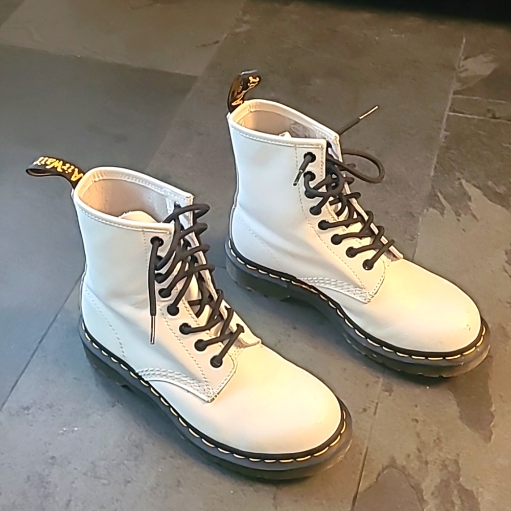 Doc Martin white boots